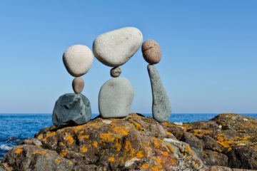 " We Are Family " - temprary rock sculpture by Peter Juhl